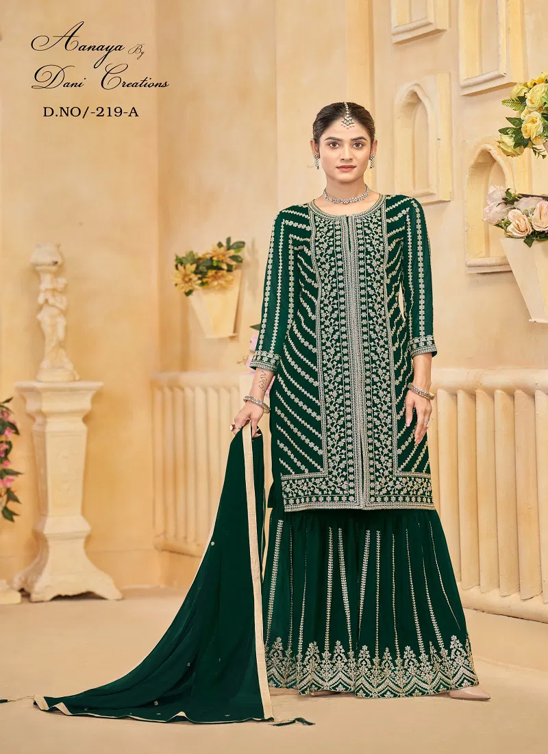 Aanaya Vol 219 Faux Georgette Designer Salwar Kameez Collection